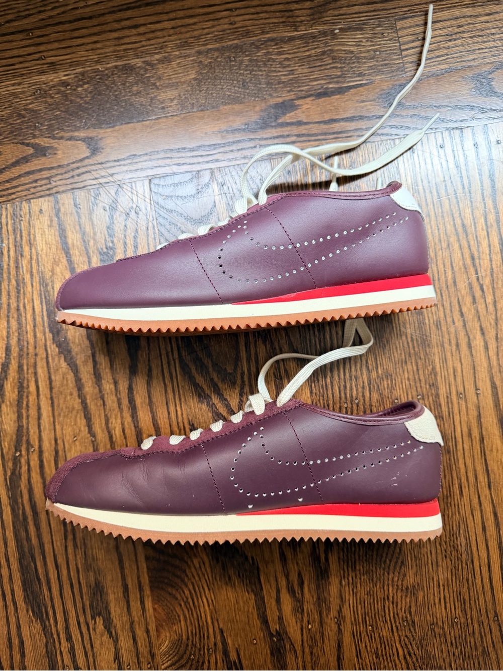 Nike Cortez Leather Burgundy Crush Coconut Milk 9.5